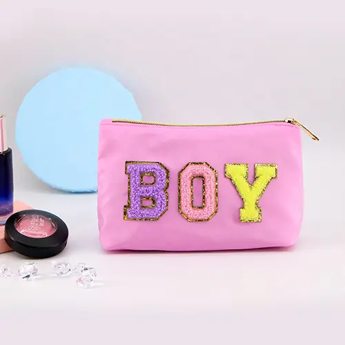 New Simple Women Large Canvas Makeup Bag Solid Color Canvas Make Up Pouch